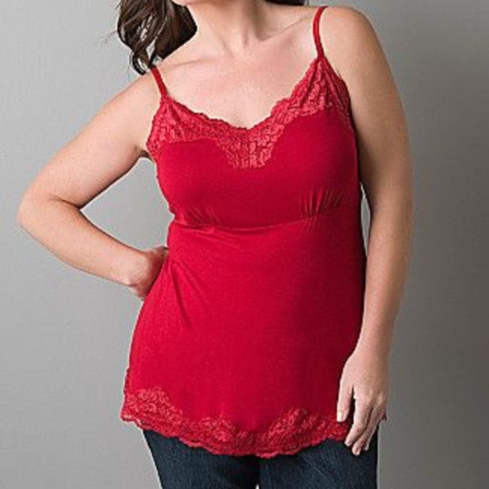 Lane Bryant Red Lace Cami
